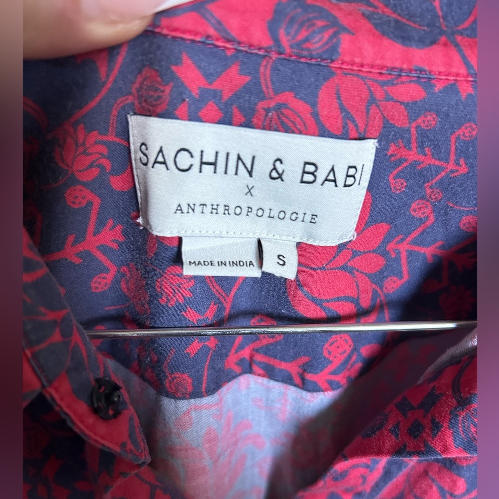 Anthropologie Sachi & Babi Nightingale Mini Dress Size Small❤️💙 - Picture 4 of 8